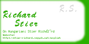 richard stier business card